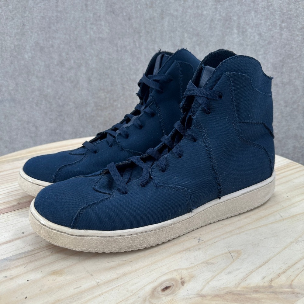 Jordan Westbrook‎ 0.2 Obsidian Mens 11.5 Navy Blue Canvas High Top Sneakers
